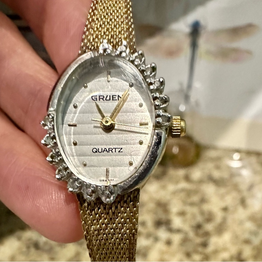 Vintage Gruen diamond watch.